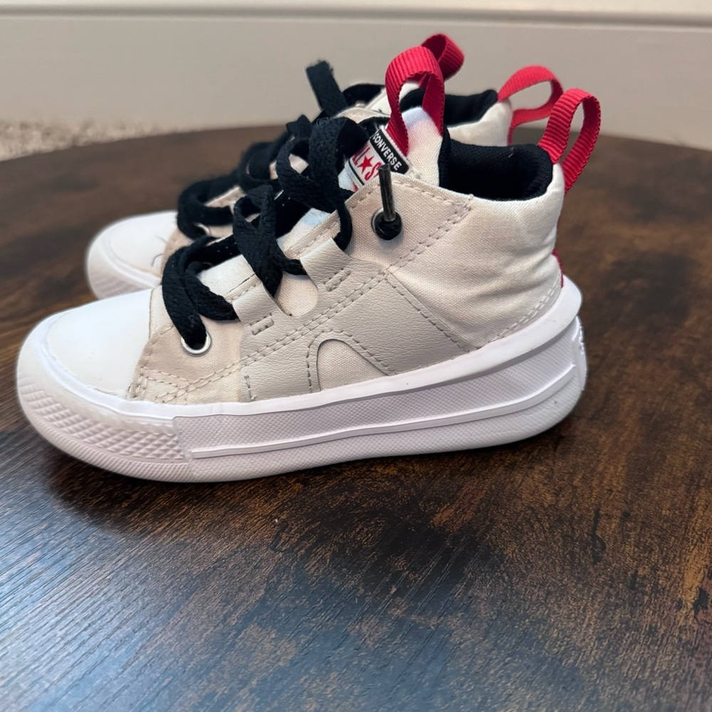 *NOT FOR SALE* Converse Toddler High-Top Sneaker- White and Red